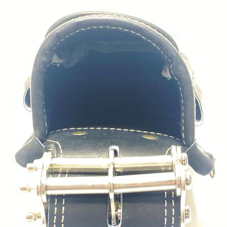  KNICKS 腰袋 ベルトループ・3連金具付 グローブ革 小物腰袋 VAストリッパーフォルダー ブラック