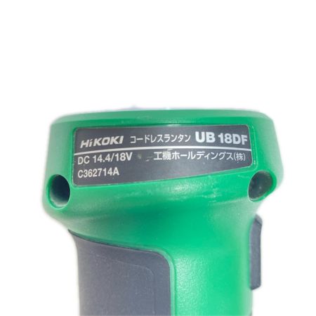  HiKOKI ハイコーキ コードレスランタン 本体のみ コードレス式 18v Ｊ650129 UB18DF グリーン