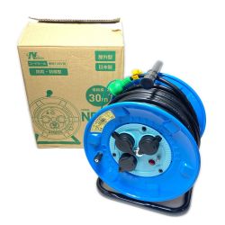 ΘΘ NICHIDO コードリール 開封品(S) 全長30m 有効長29m NPW-E33 ブルー Sランク