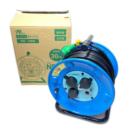  NICHIDO コードリール 開封品(S) 全長30m 有効長29m NPW-E33 ブルー