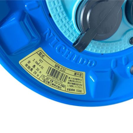  NICHIDO コードリール 開封品(S) 全長30m 有効長29m NPW-E33 ブルー