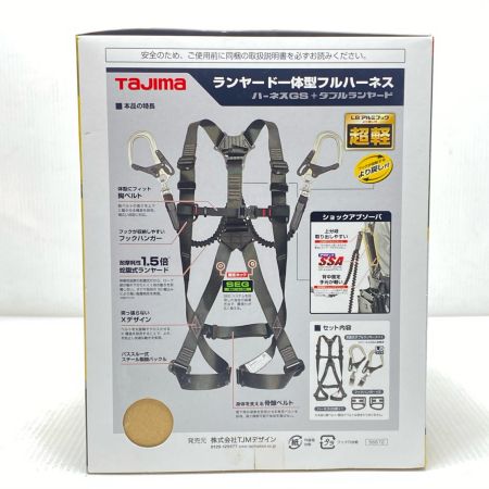  TAJIMA タジマ フルハーネス型安全帯 未使用品(S) 蛇腹ダブルランヤード付 Mサイズ A1GSMJR-WL8BK