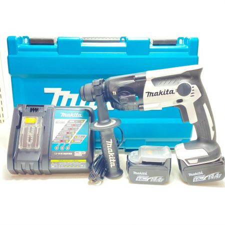  MAKITA マキタ ハンマドリル 充電器・充電池2個・ケース付 コードレス式 14.4v HR164D ホワイト
