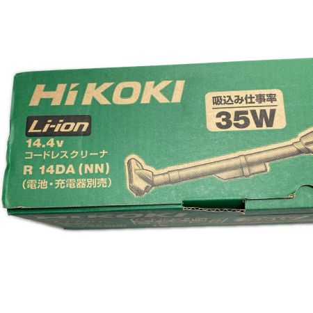  HiKOKI ハイコーキ クリーナー 未使用品(S) パイプ・床用ノズル・スキマノズル付 コードレス式 14.4v R14DA ホワイト