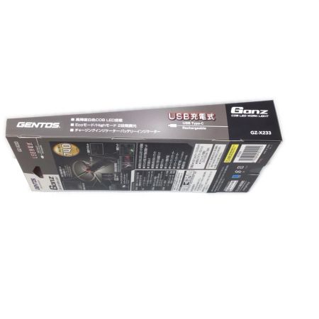  GENTOS ライト 未使用品(S) 充電ケーブル・アダプター・取扱付 GZ-X233