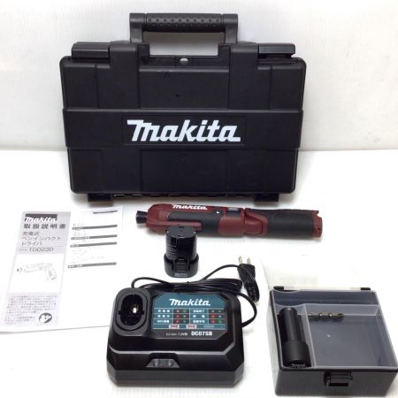  MAKITA マキタ ペンインパクトドライバ 充電器・充電池2個・ケース付 コードレス式 36843Y TD023DHXAR オーセンティックレッド