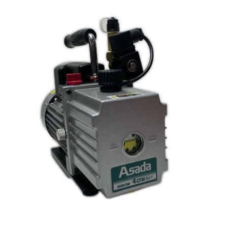  Asada 真空ポンプ ケース付 コード式 通電のみ確認済み 4CFM ECO シルバー