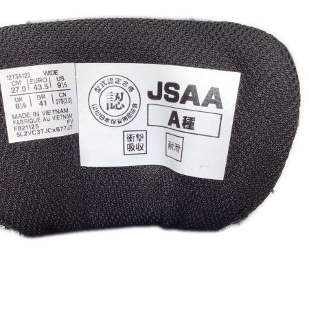  asics アシックス  安全靴 開封品(S) 27.0cm 1273A123 グレー×ホワイト