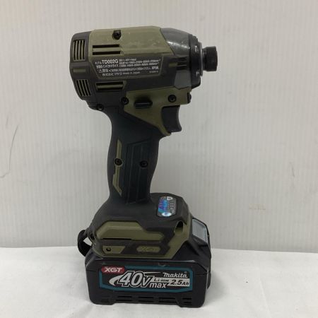 MAKITA マキタ インパクトドライバ 程度B 充電器・充電池2個・ケース付 TD002GRDXO オリーブ