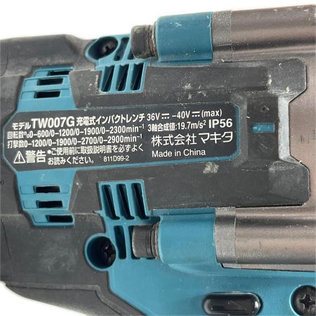  MAKITA マキタ インパクトレンチ 本体のみ コードレス式 40v TW007G ブルー