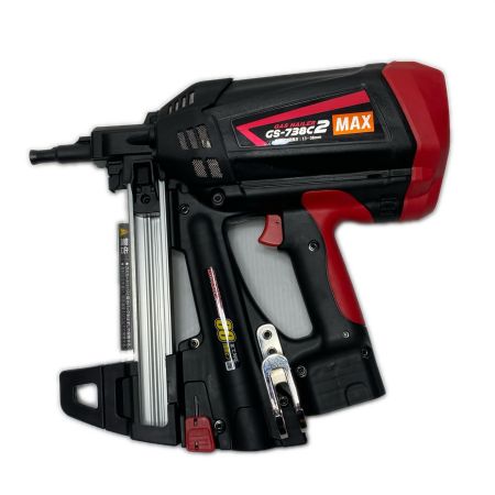  MAX マックス ガスネイラ 未使用品(S) 充電器・充電池2個・ケース付 コードレス式 6v GS-738C2 レッド