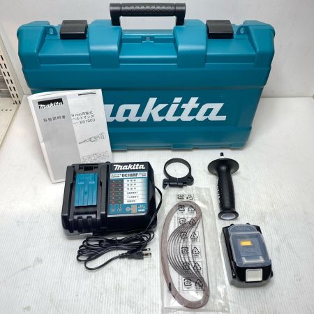  MAKITA マキタ ベルトサンダ 充電器・充電池1個・ケース・ハンドル・取説付 BS180DRG ブルー