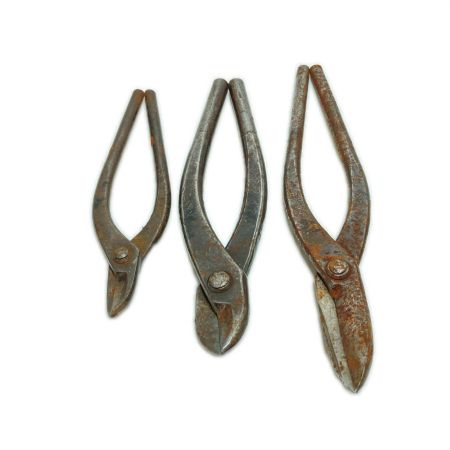  盛久 ステン用 金切鋏 3本セット 刃長90mm,全長330mm/刃長45mm,全長275mm/刃長45mm,全長240mm サビ有