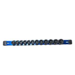 ΘΘ Blue Point ソケットセット 12個セット・ソケットホルダー付  CR-MO ブラック Bランク