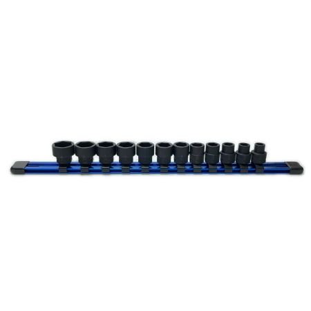  Blue Point ソケットセット 12個セット・ソケットホルダー付  CR-MO ブラック