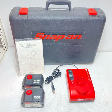  Snap-on スナップオン ドライバドリル 充電器・充電池2個・ケース付 14.4v CDRJ4450 ブラック×レッド