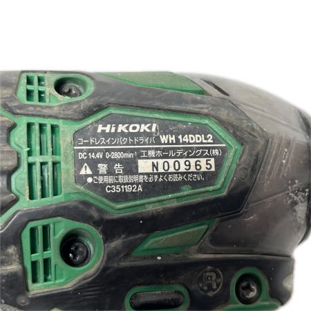  HiKOKI ハイコーキ インパクトドライバ 充電池1個付 WH14DDL2 グリーン