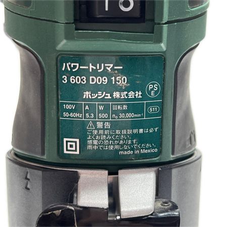  BOSCH ボッシュ トリマー ガイド・レンチ付 PMR500 グリーン