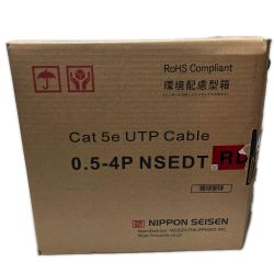 ΘΘ 日本製線 LANケーブル  0.5-4P NSEDT 300m Cat 5e UTP Cable レッド Sランク