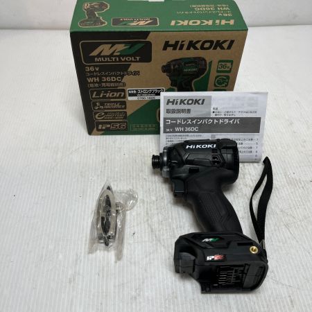  HiKOKI ハイコーキ インパクトドライバ WH36DC ブラック
