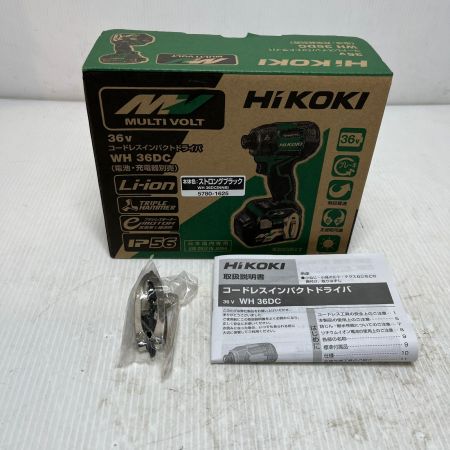  HiKOKI ハイコーキ インパクトドライバ WH36DC ブラック