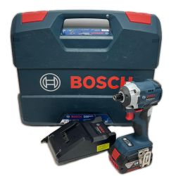 ΘΘ BOSCH ボッシュ インパクトレンチ 充電器・充電池1個・ケース付 GDR18V-215 グリーン Cランク