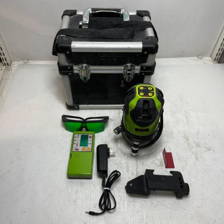  might レーザー墨出し器 受光器・L字版・ゴーグル・ACアダプタ・ケース付 MLS-443G 黄緑