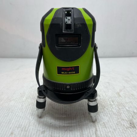  might レーザー墨出し器 受光器・L字版・ゴーグル・ACアダプタ・ケース付 MLS-443G 黄緑