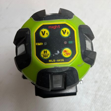  might レーザー墨出し器 受光器・L字版・ゴーグル・ACアダプタ・ケース付 MLS-443G 黄緑