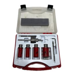 ΘΘ MIYANAGA ホルソー  インパクトシャンク・ドリル2本・コア押し出し棒・ケース付 SLBIBOX1JD Cランク