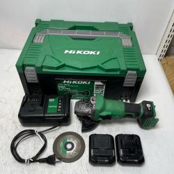 HiKOKI ハイコーキ ディスクグラインダー 充電器・充電池2個・システムケース2付 G1210DA グリーン Cランク