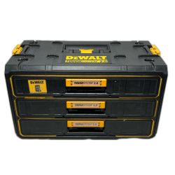 DEWALT 二段工具ケース 使用感有 TOUGH SYSTEM 2.0 ブラック×イエロー Cランク