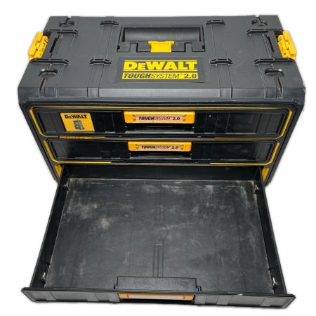 DEWALT 二段工具ケース 使用感有 TOUGH SYSTEM 2.0 ブラック×イエロー