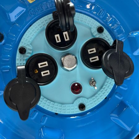 NICHIDO コードリール 30m 屋外用 NPW-E33 ブルー