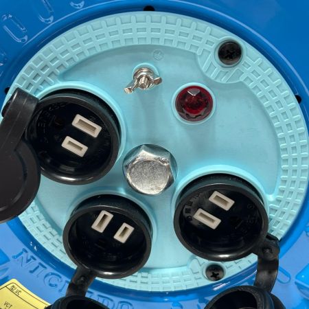 NICHIDO コードリール 30m 屋外用 NPW-E33 ブルー