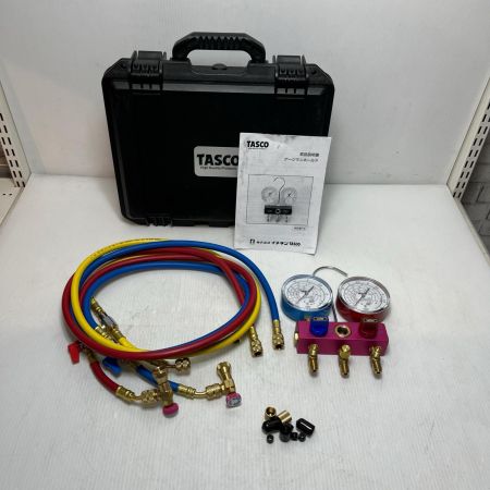 イチネンTASCO ゲージマニホールドキット  ホース・ケース付 TA122SV-2