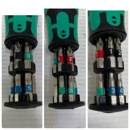 Wera サイクロップポケットラチェット ビット12種・外箱付 8009 グリーン×ブラック