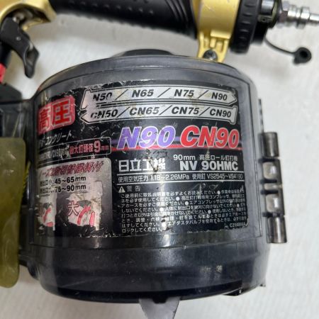 HITACHI 日立 エア釘打ち  ケース付 高圧 90mm  NV90HMC ゴールド