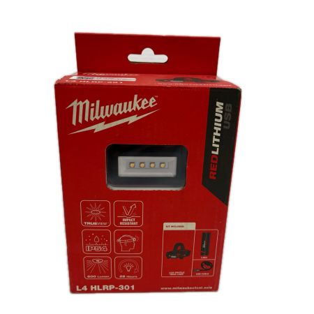 Milwaukee 充電式ヘルメットライト 未使用品(S) L4HLRP-301 レッド