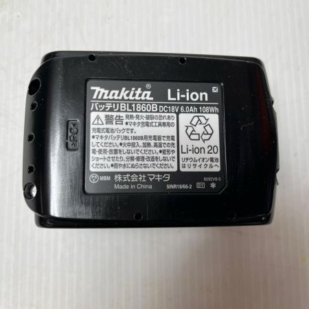 MAKITA マキタ バッテリー  未使用品(S) 18v 6.0Ah 急速充電対応 BL1860B ブラック