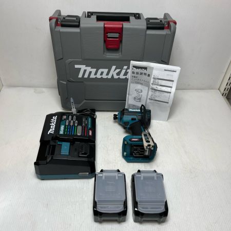 MAKITA マキタ インパクトドライバ 未使用品(S) 充電器・充電池2個・ケース付 TD003GRAX ブルー