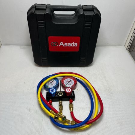 Asada マニホールド ケース付 動作未確認 R410A/R32