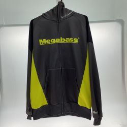 §§ Megabass メガバス フィッシングウェア ジップパーカー ベイト オブ チャンピオン Lサイズ  毛羽立ち有 Bランク