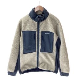 §§ Pazdesing パズデザイン ボアフリースジャケット Mサイズ SJK-020 ベージュ x チャコール Bランク