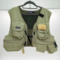 §§ Patagonia パタゴニア フィッシングベスト Lサイズ カーキ Bランク