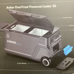 §§ ANKER AnkerEverFrostCooler50 アンカー エバーフロストクーラー ポータブル バッテリー式冷蔵庫 Nランク
