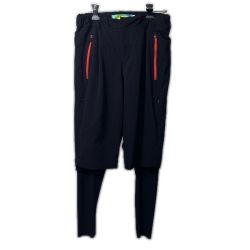 §§ Fin-ch フィンチ レギンス付きパンツ フロリアナ5 タイト SIZE XS ブラック Aランク