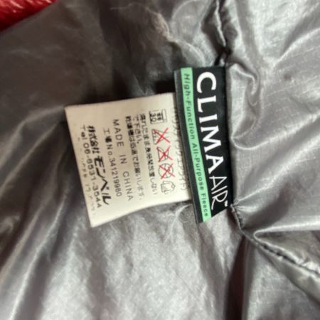  mont･bell モンベル クリマエア ライトライニングジャケット  フリースジャケット  メンズ衣料 1106417 レッド