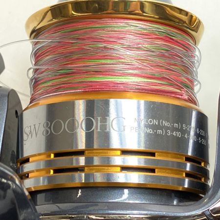 SHIMANO シマノ スピニングリール 09ツインパワーSW 8000HG 替スプール付 ノブ変更済 02330