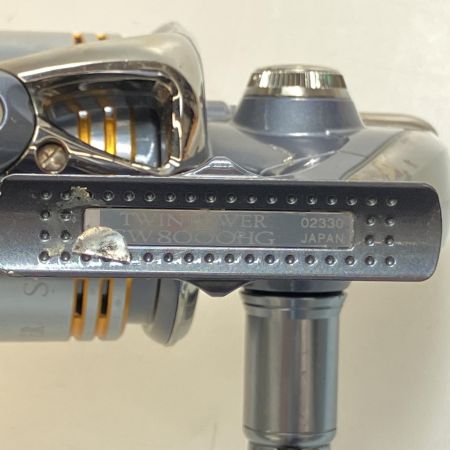  SHIMANO シマノ スピニングリール 09ツインパワーSW 8000HG 替スプール付 ノブ変更済 02330